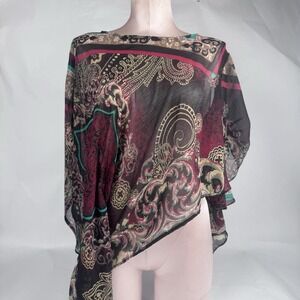 Democracy Women's Small Boho Sheer Top Made in the USA Colorful